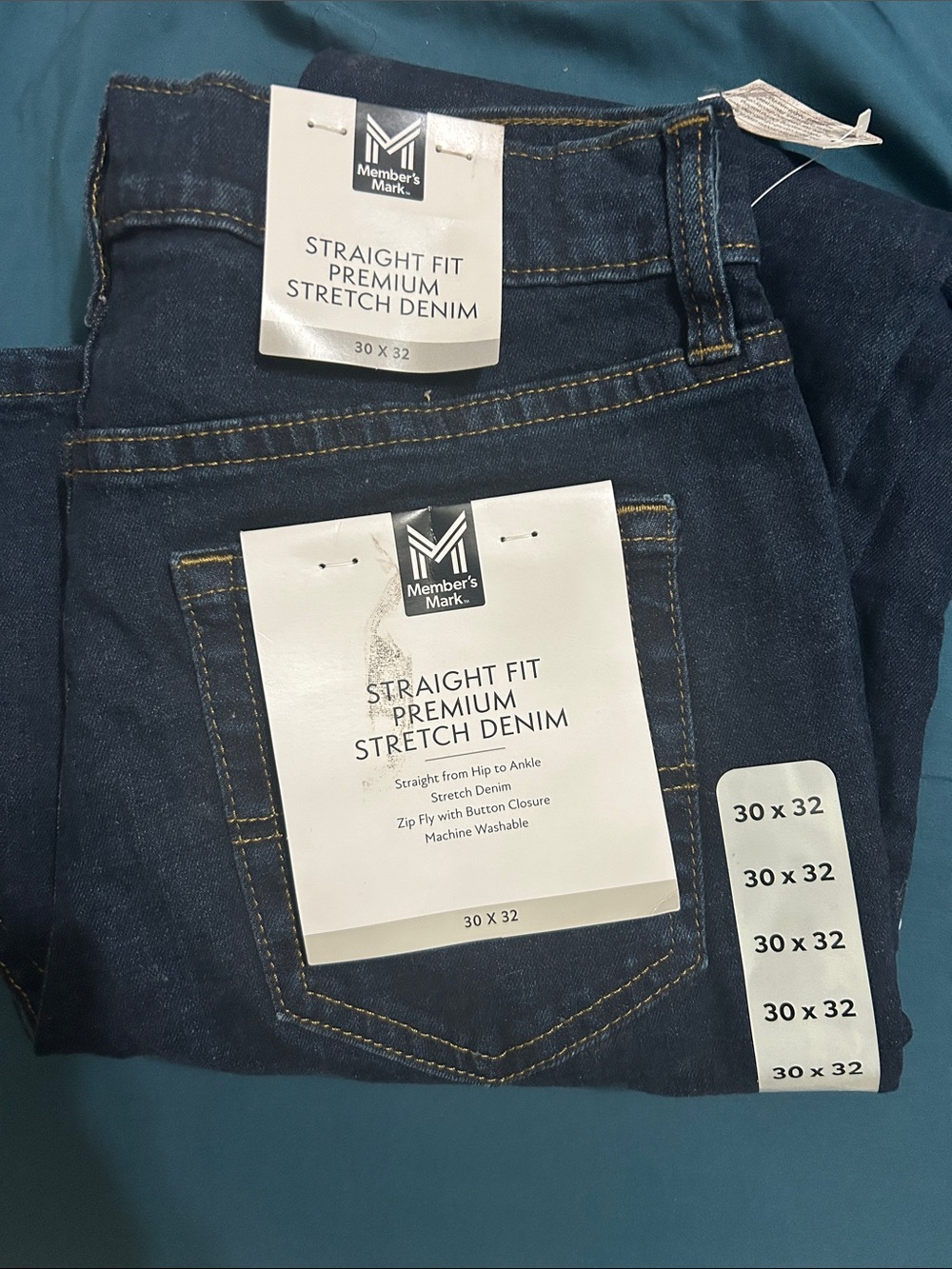 Member's Mark Men's Straight Fit Jeans - Dark Blue